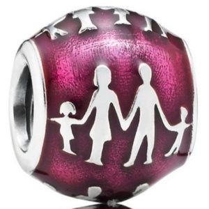 Retired New In Box Pandora Family Bonds Enamel Charm Silver 925